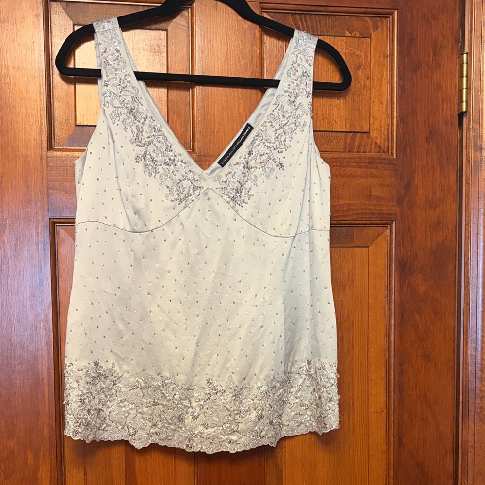 Elegant Cream Embroidered Women's Top